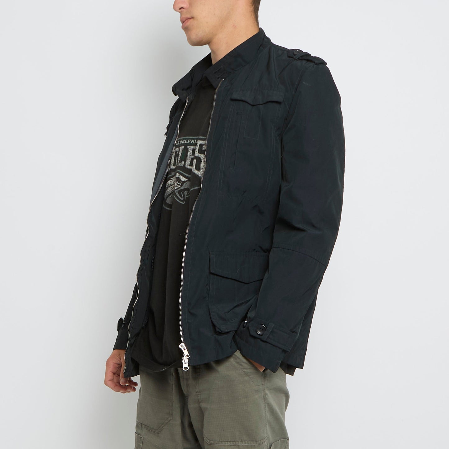 Pocket  Zip Up Jacket - M