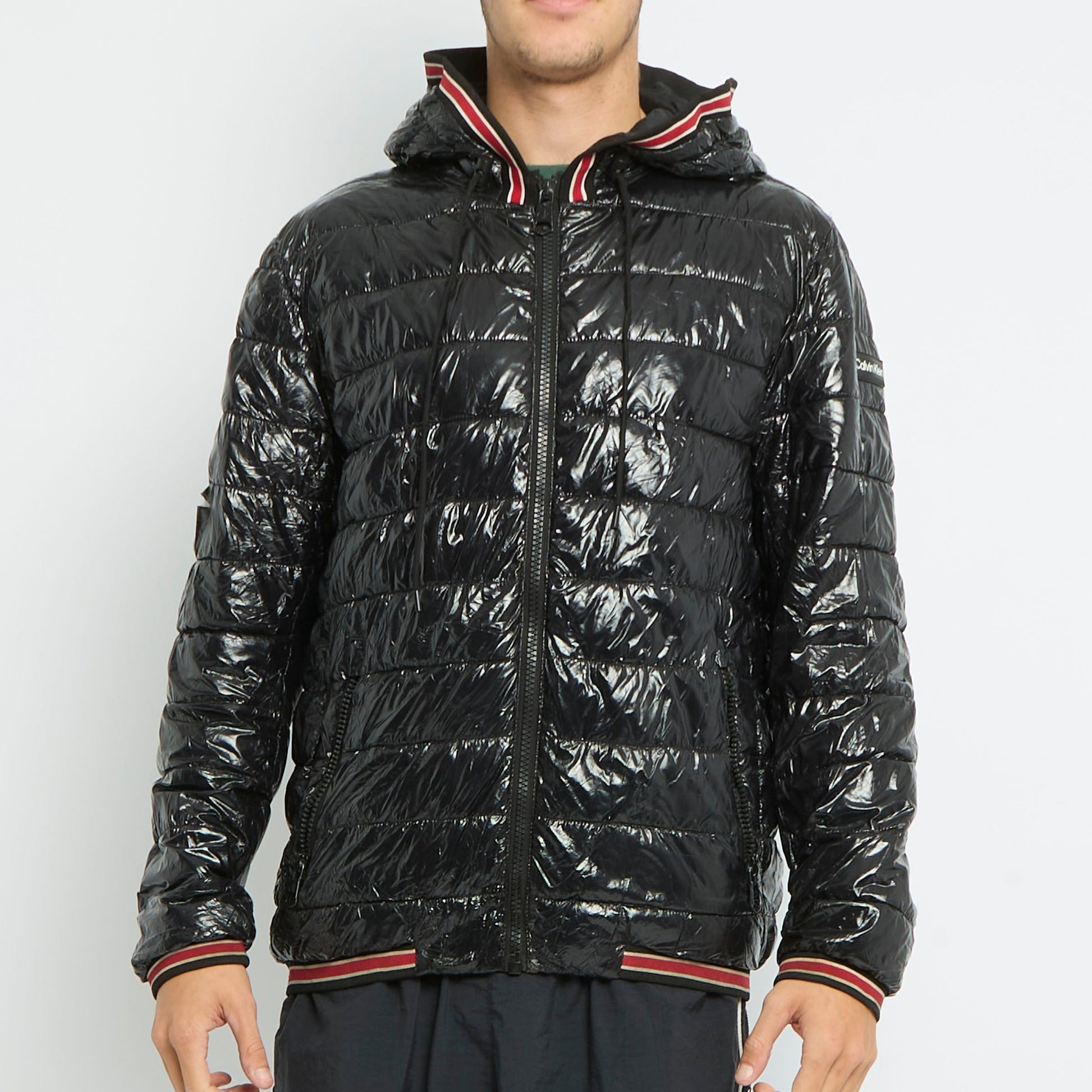 Calvin Klein Shiney Hooded Puffer Jacket - M