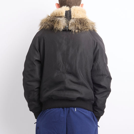 Woolrich Fur Hooded Bomber Jacket - M