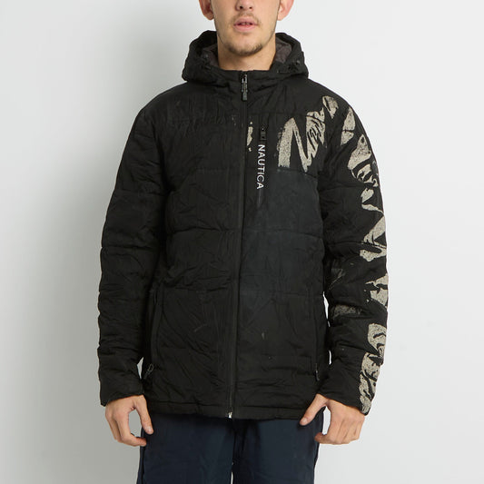 Nautica Graphic Hooded Puffer Jacket - M