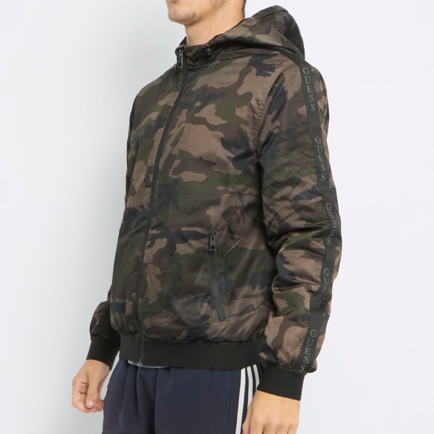 Guess Camo Hooded Bomber Jacket - M