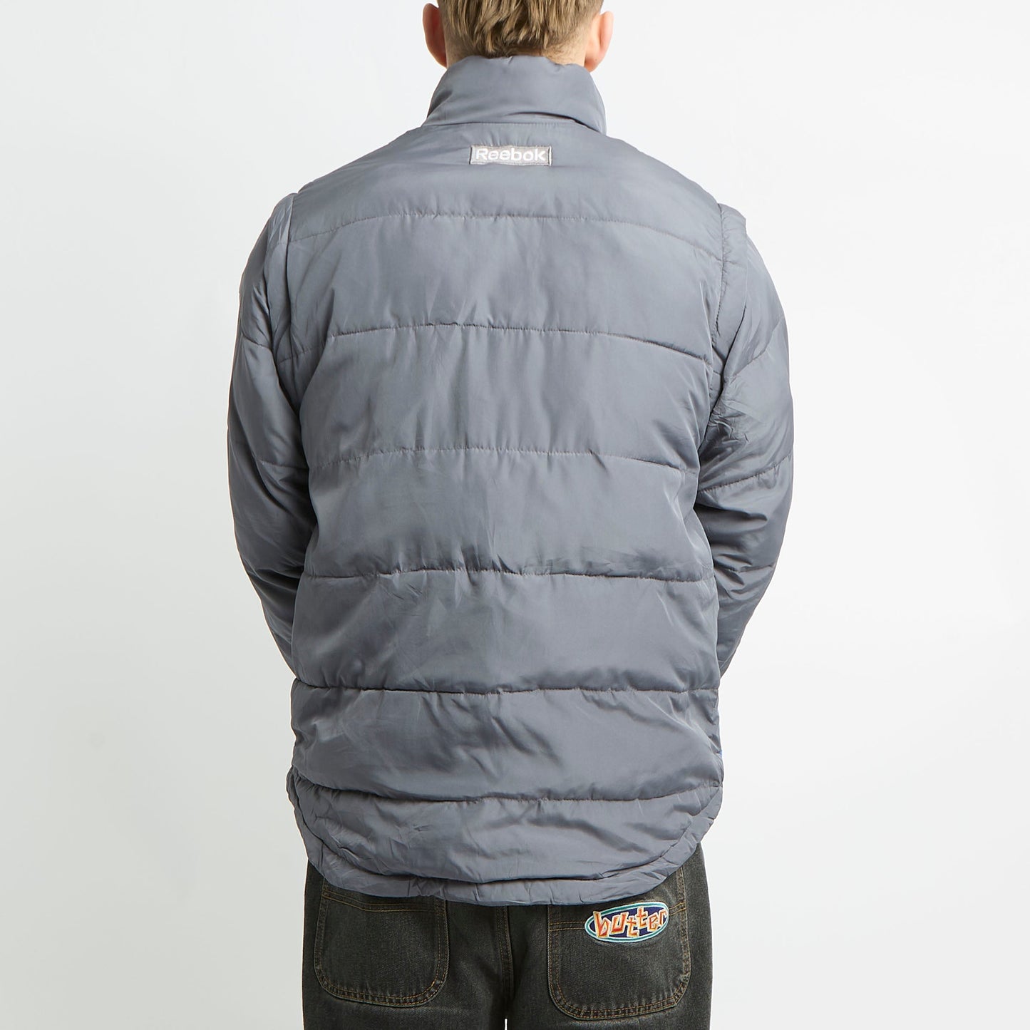 Reebok Puffer Coat With Detachable Sleeves - M