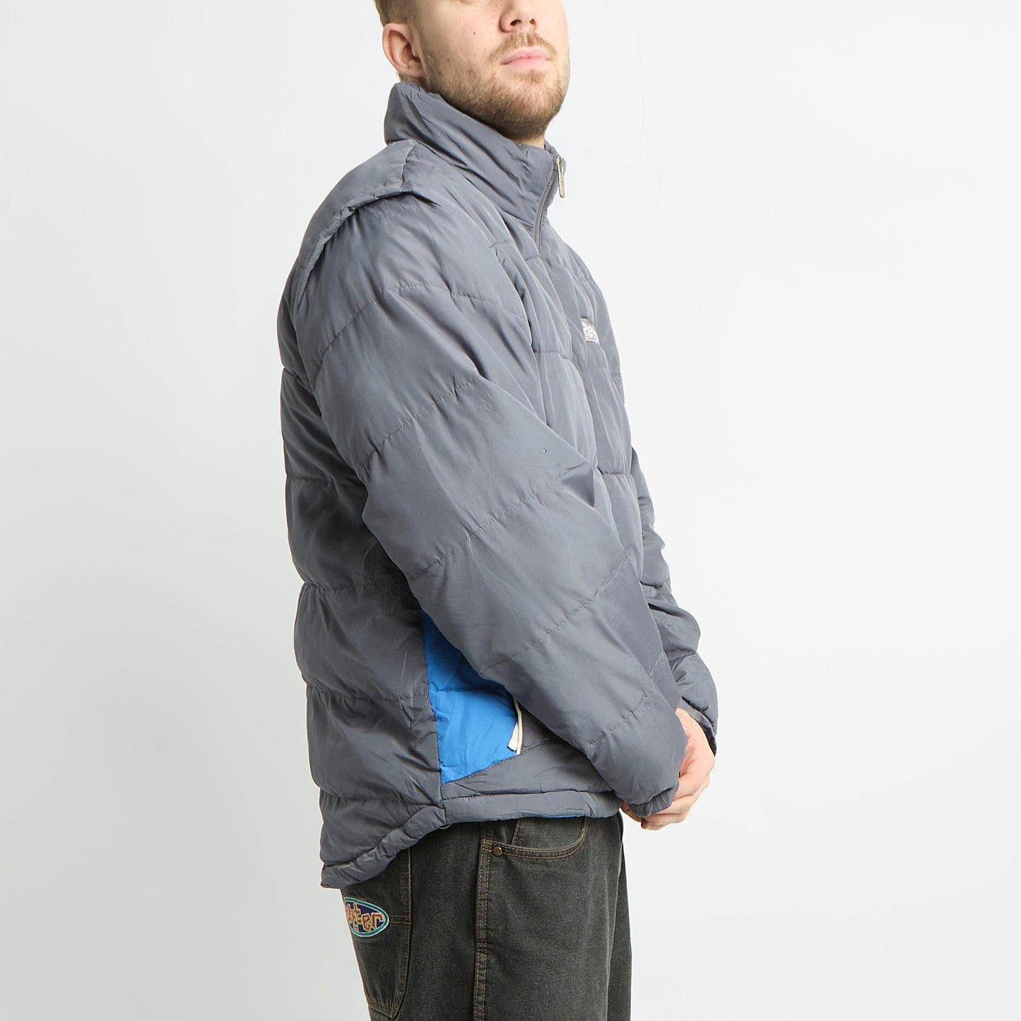 Reebok Puffer Coat With Detachable Sleeves - M