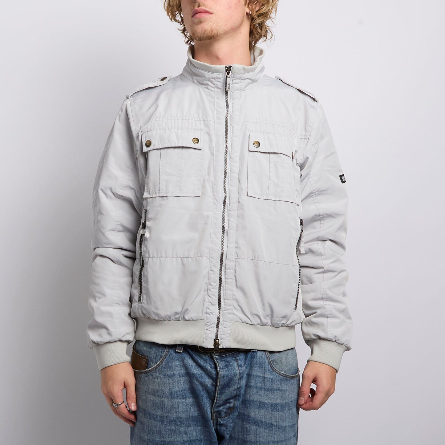 Slam Pocket Detail Bomber Jacket - M