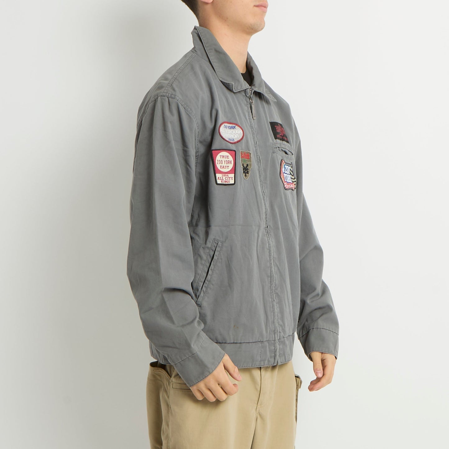 Patch Detail Zip Up Jacket - M