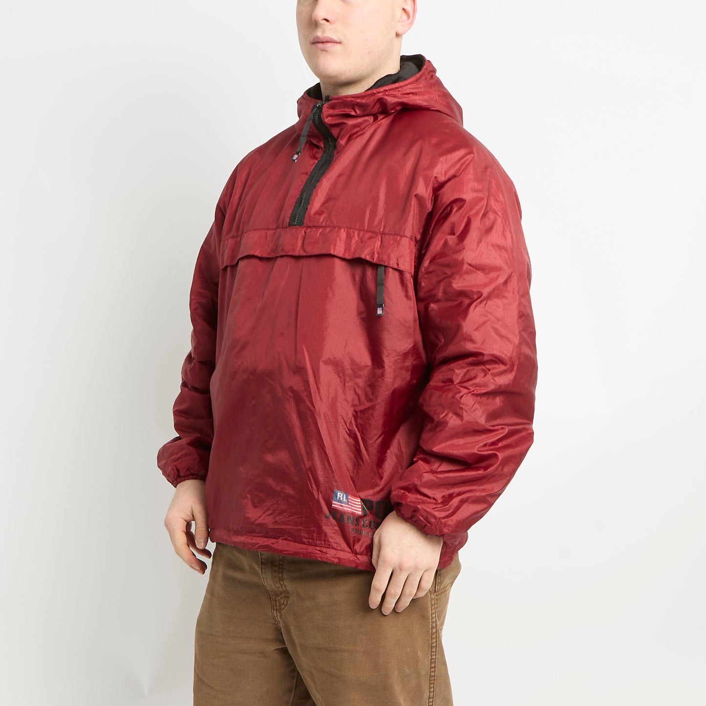 Polo Quarter Zip Rain Coat With Front Pocket - M