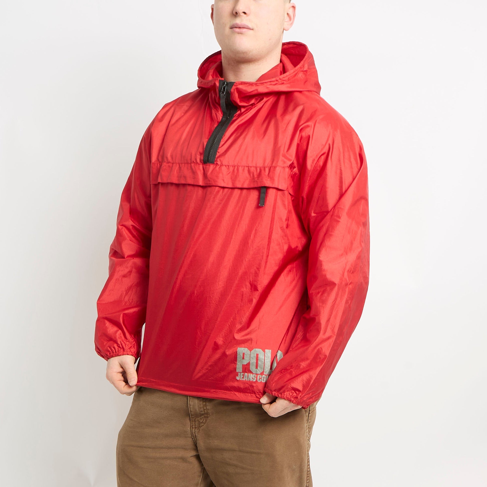 Ralph Lauren Quarter Zip Windbreaker With Front Pocket - M