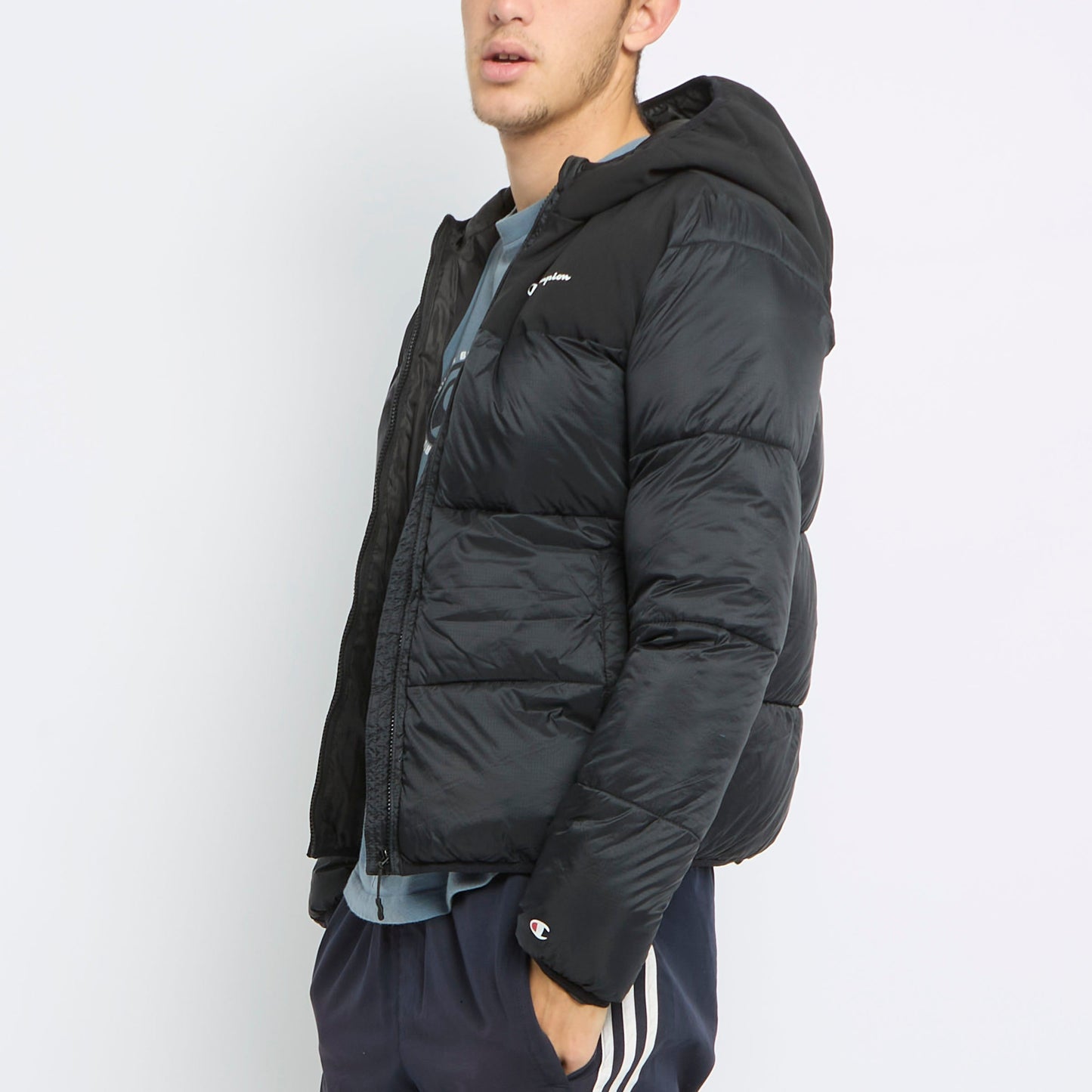 Champion Hooded Puffer Jacket - S