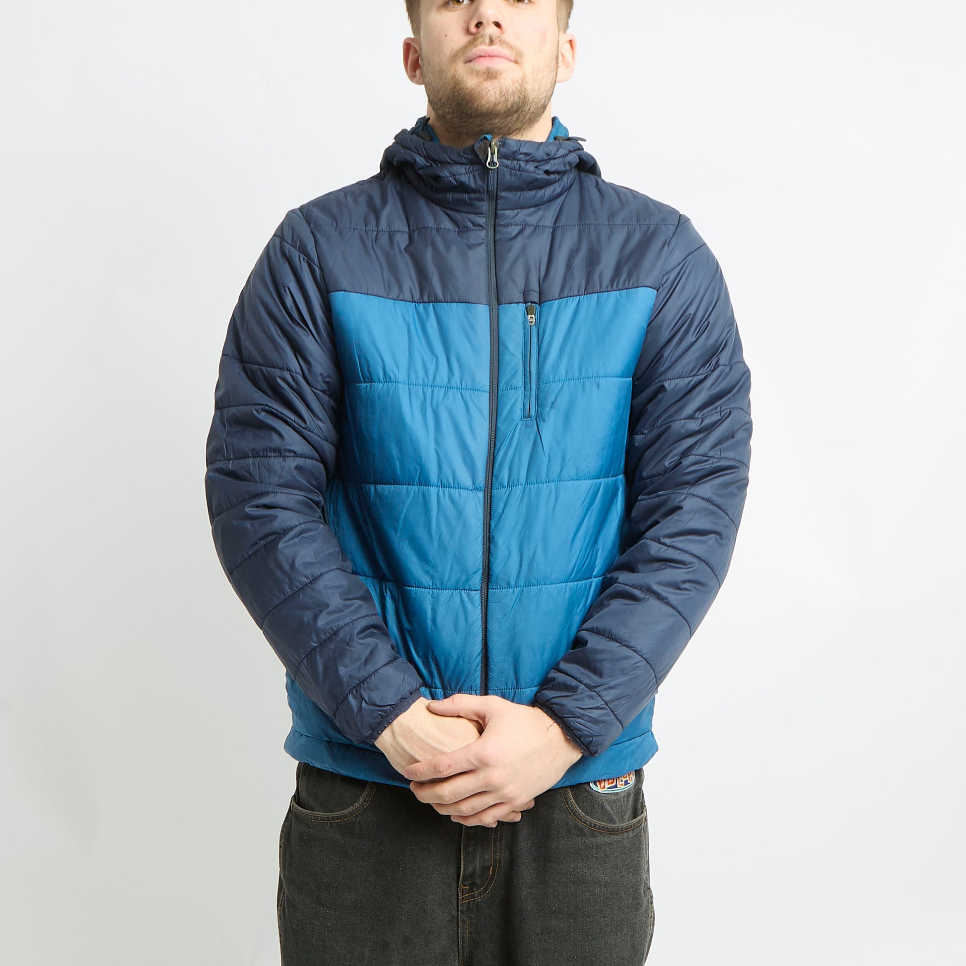 North Face Lightweight Two Toned Puffer Coat - S