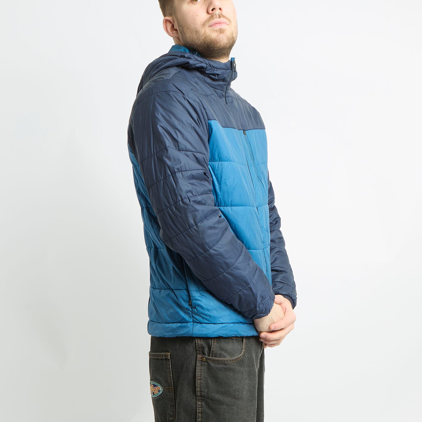 North Face Lightweight Two Toned Puffer Coat - S