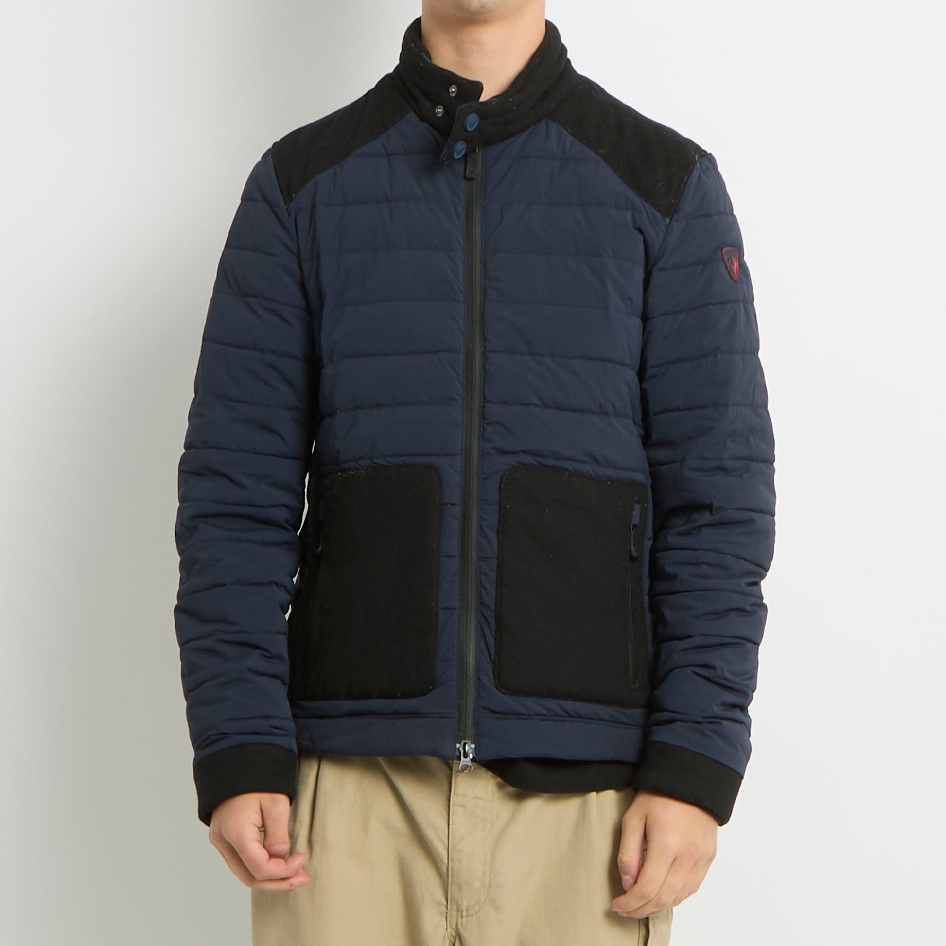 Pocket Detail Slim Fit Puffer Jacket - S