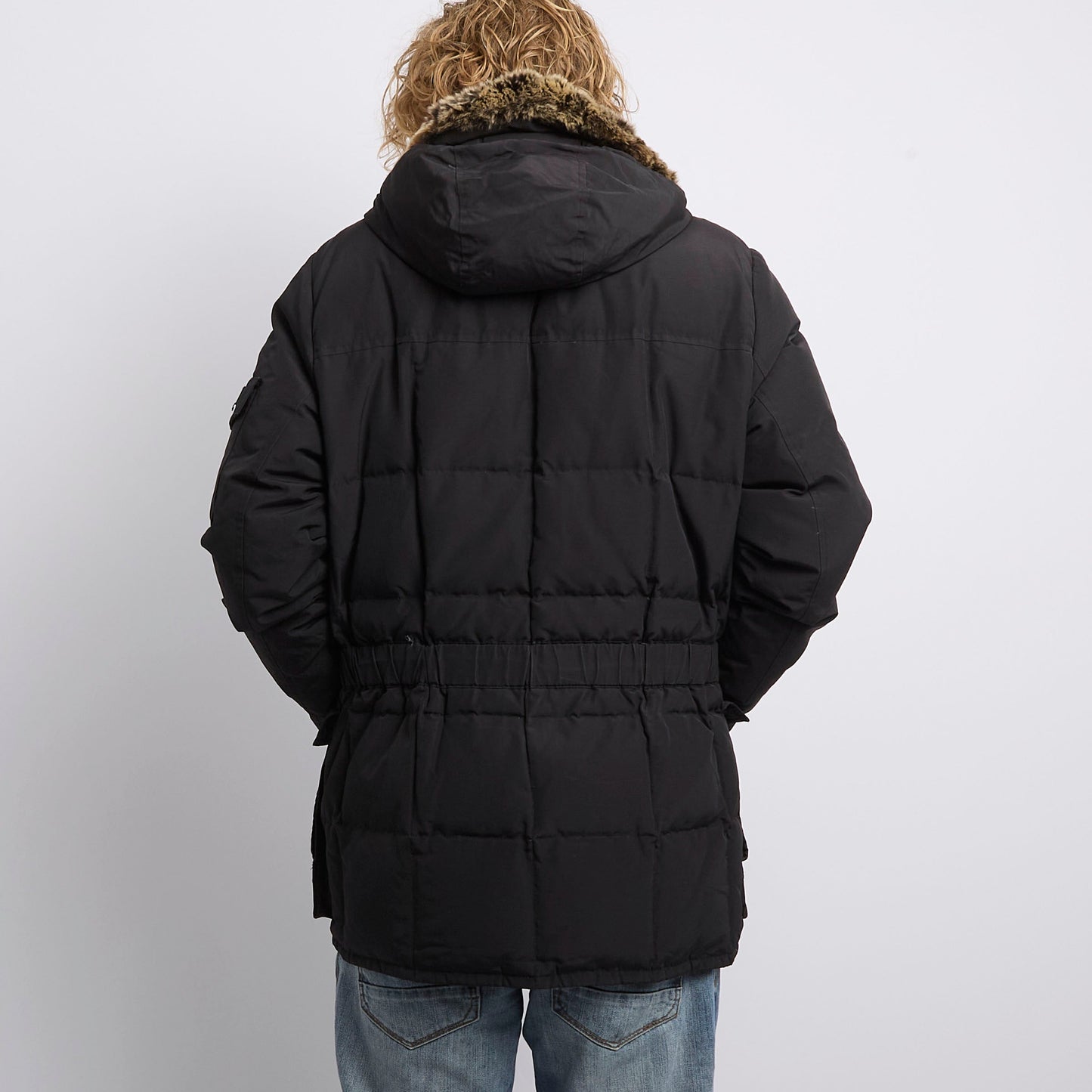 Woolrich Fur Trimmed Square Stitch Padded Jacket - XL