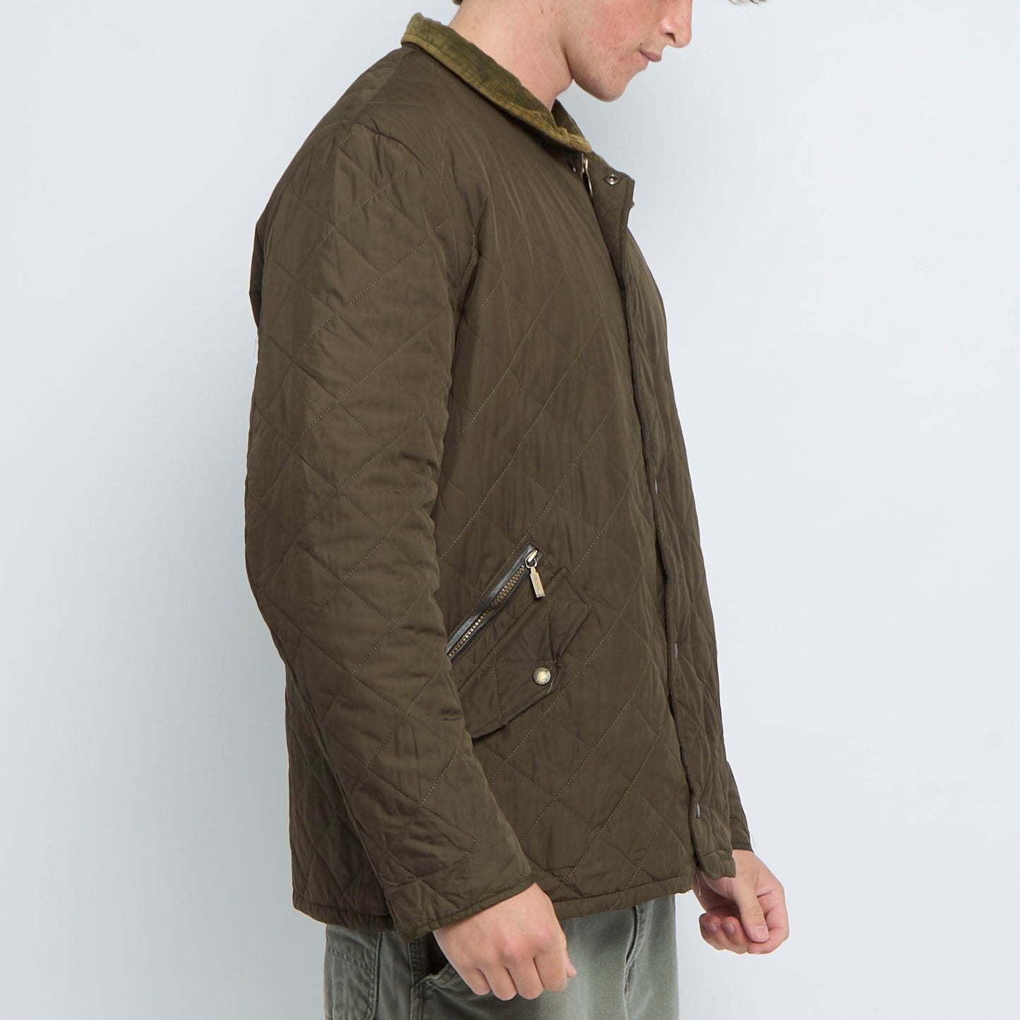 Barbour Diamond Stitch Popper  Jacket - XL