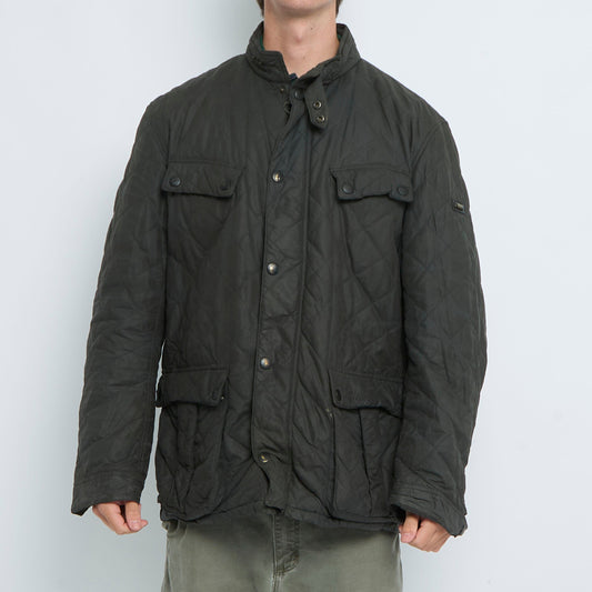 Barbour Diamond Stitch Popper Detail Jacket - XL