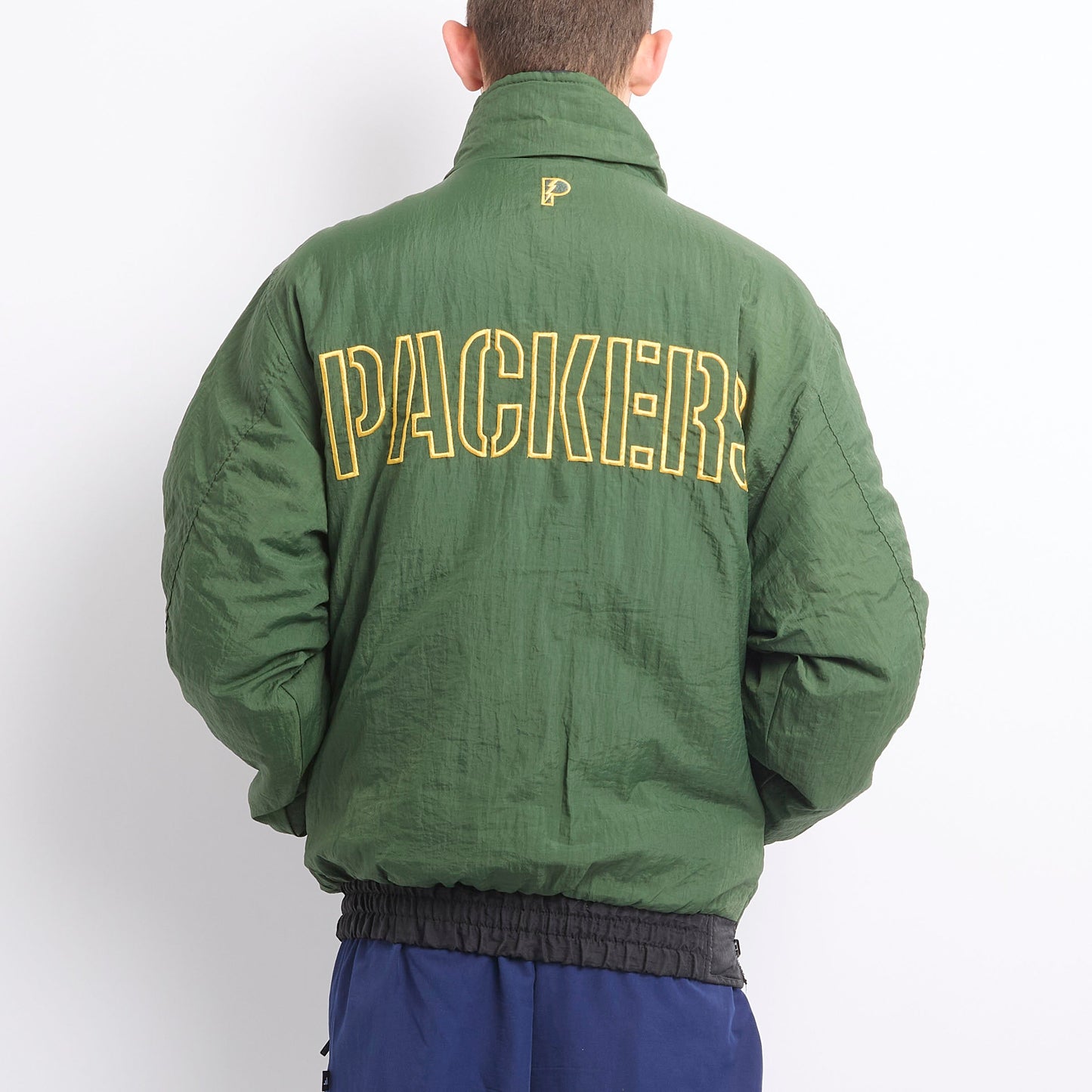 Packers Logo 1/4 Zip Padded Jacket - XL