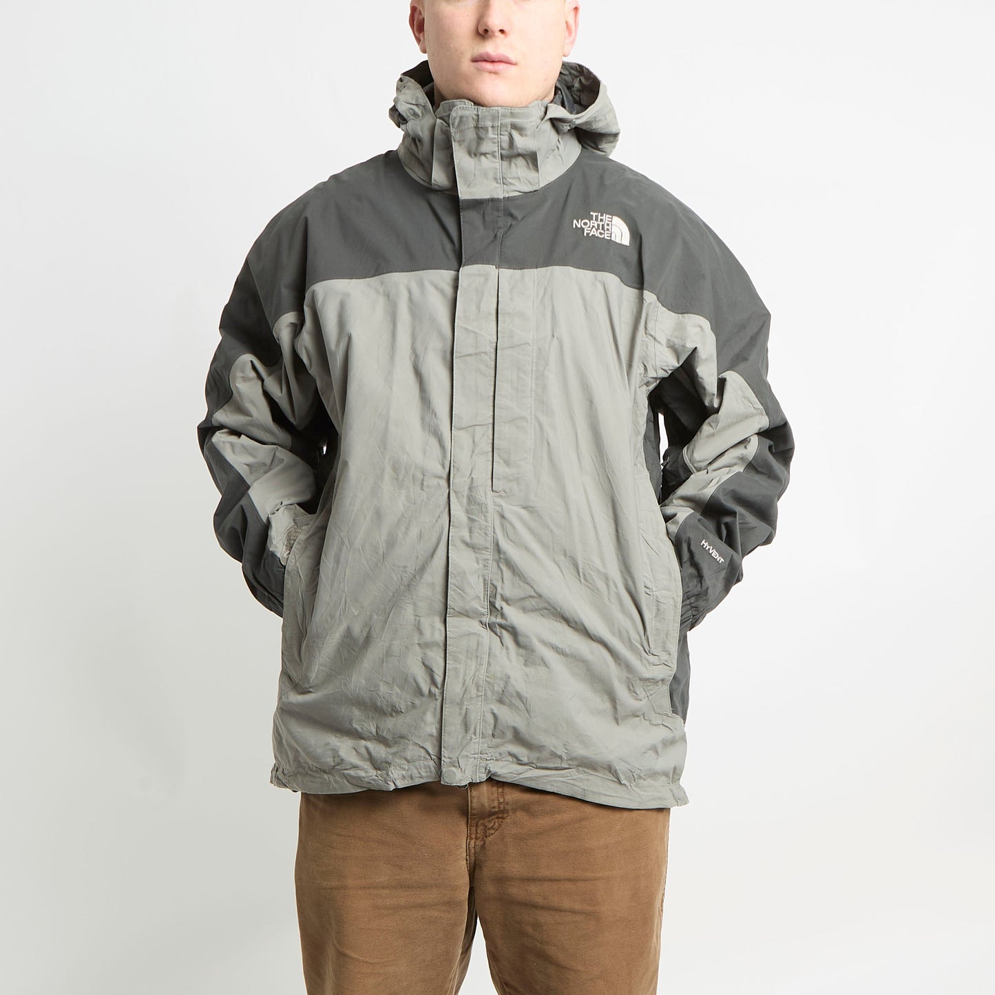 North Face Two Toned Hooded Rain Jacket - XL