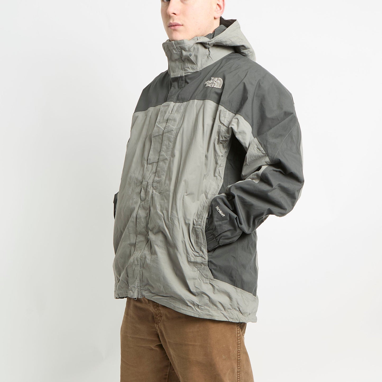 North Face Two Toned Hooded Rain Jacket - XL