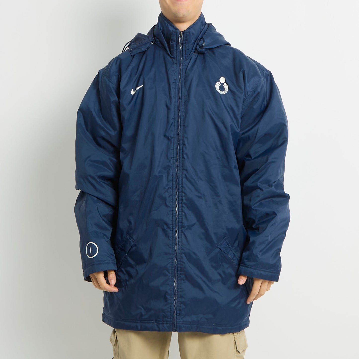 Nike Logo Hooded Padded Jacket - XL