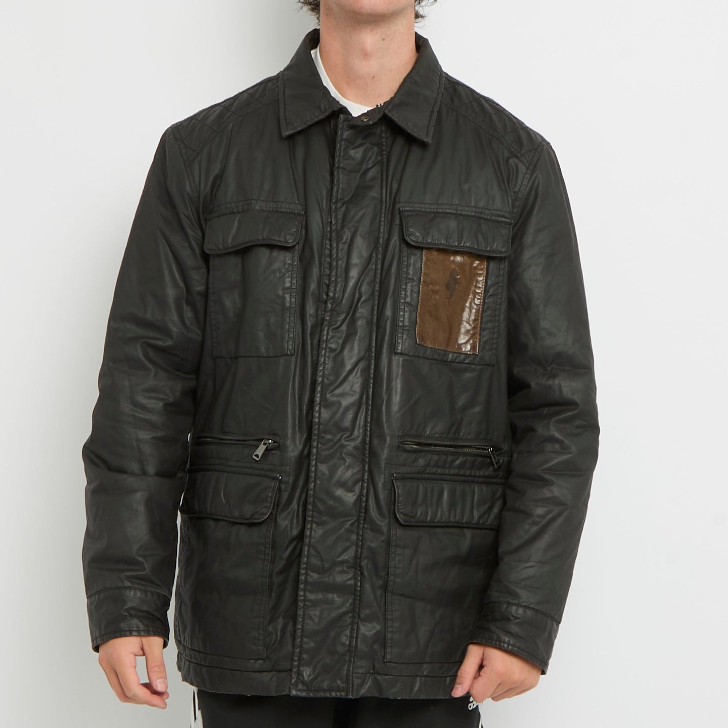 Pocket Detail Wax Style Jacket - XXL