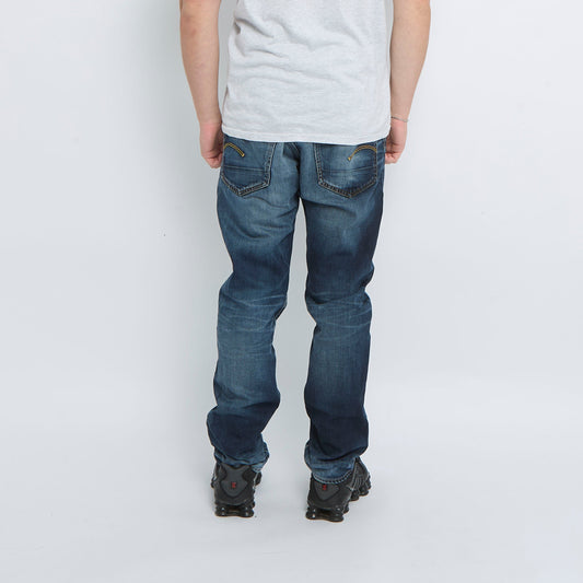 G-Star Washed Straight Leg Jeans - W34" L31"