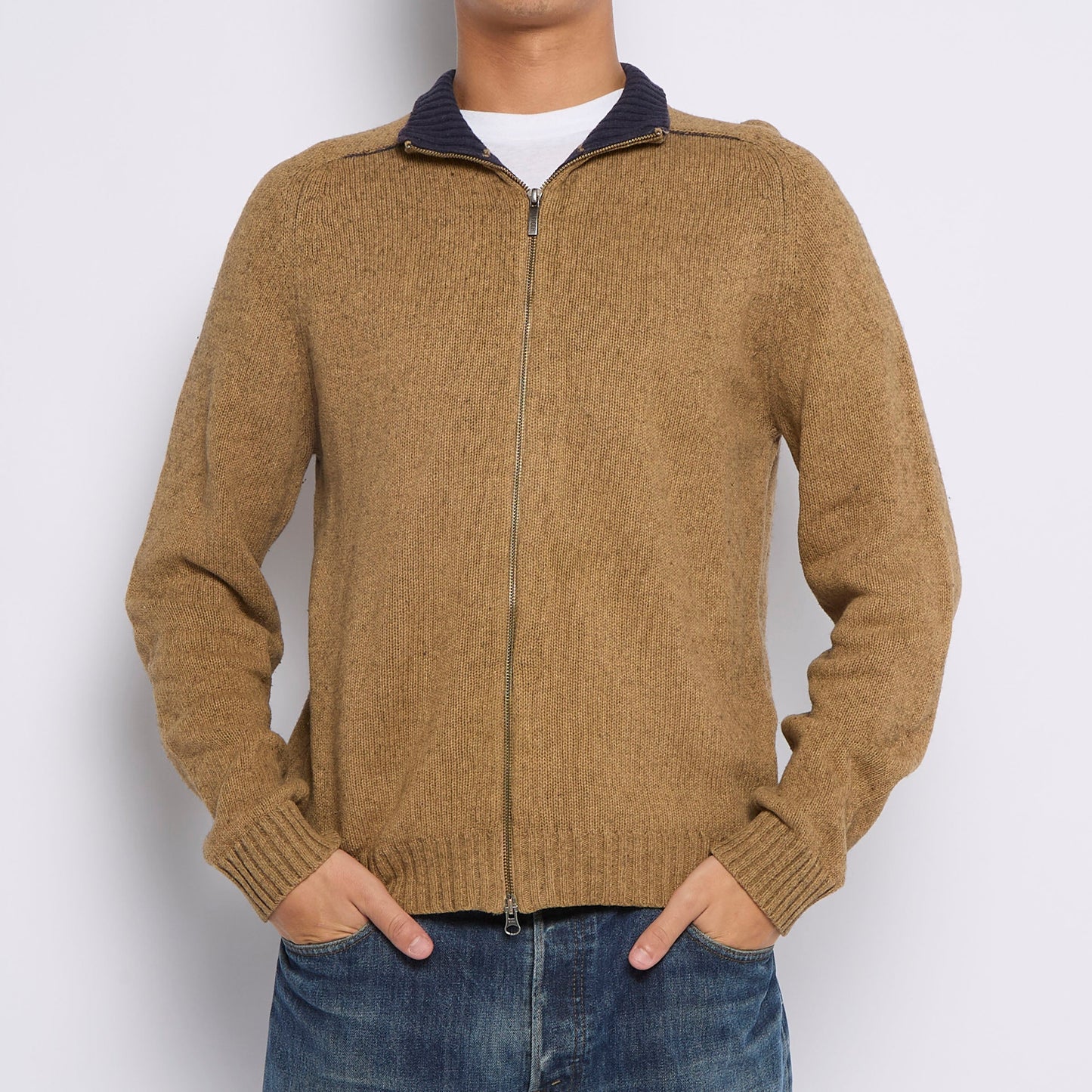 Tommy Hilfiger Full Zip Heavy Knit Sweater - L