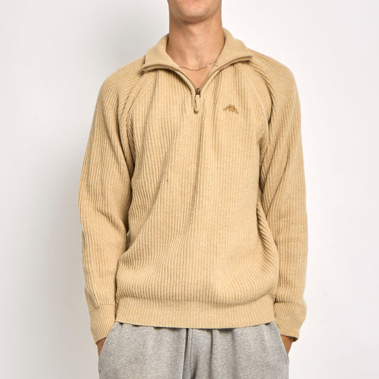 Kappa Ribbed Quarter Zip Sweater - L