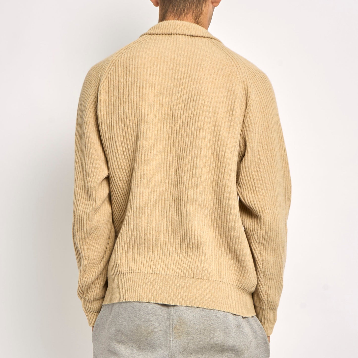 Kappa Ribbed Quarter Zip Sweater - L