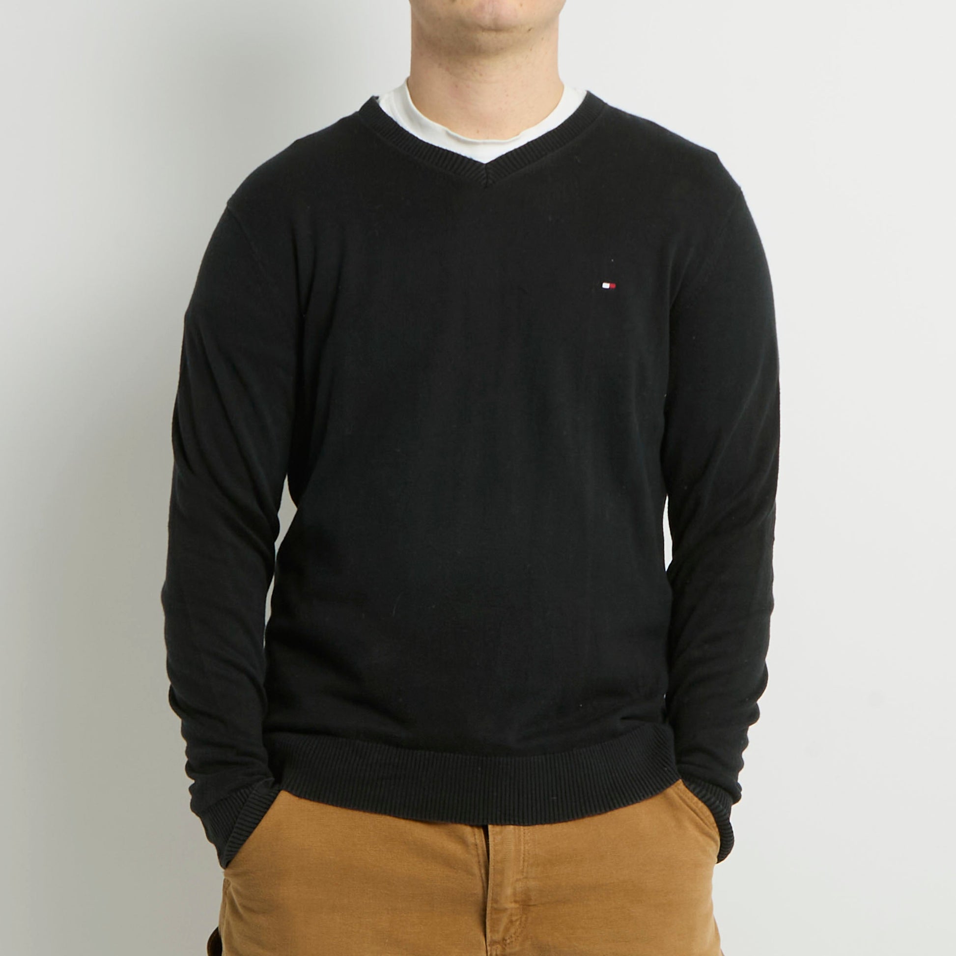 Tommy Hilfiger Knitted V-Neck Sweater - L