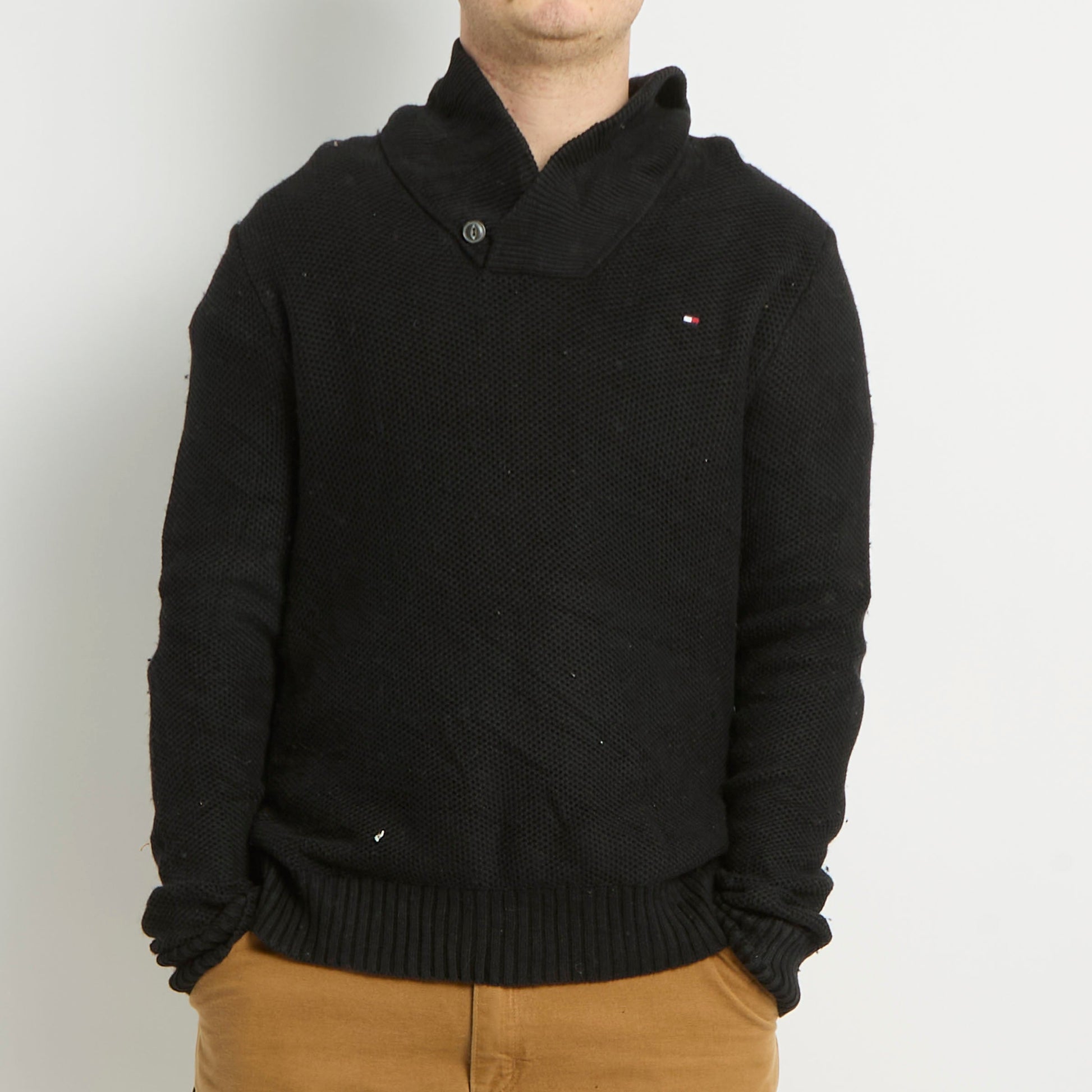 Tommy Hilfiger V-Neck Knitted Sweater - L