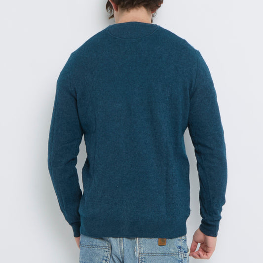 Trussardi V-Neck Knitted Sweater - L