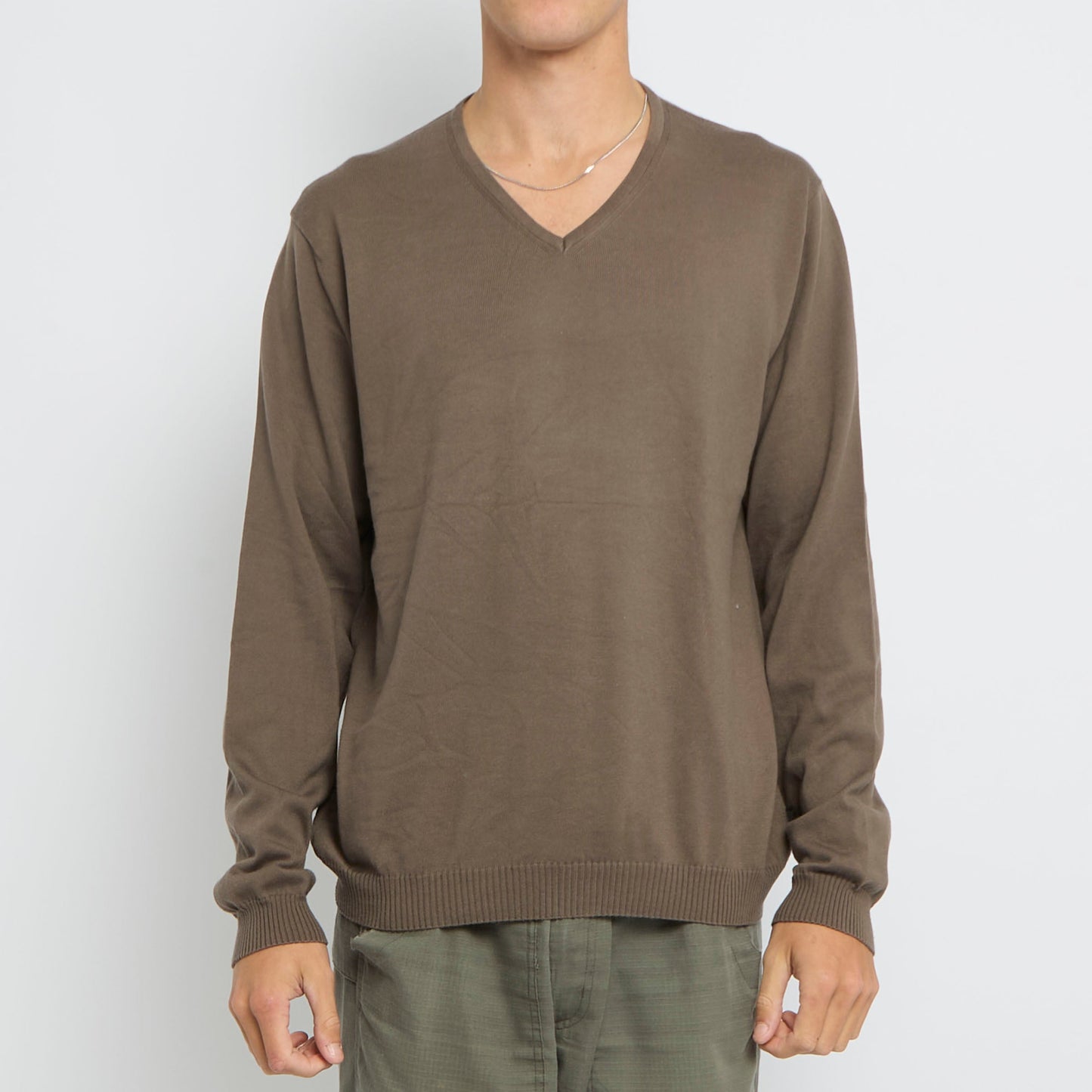 Hugo Boss V-Neck FIne Knit Sweater - L