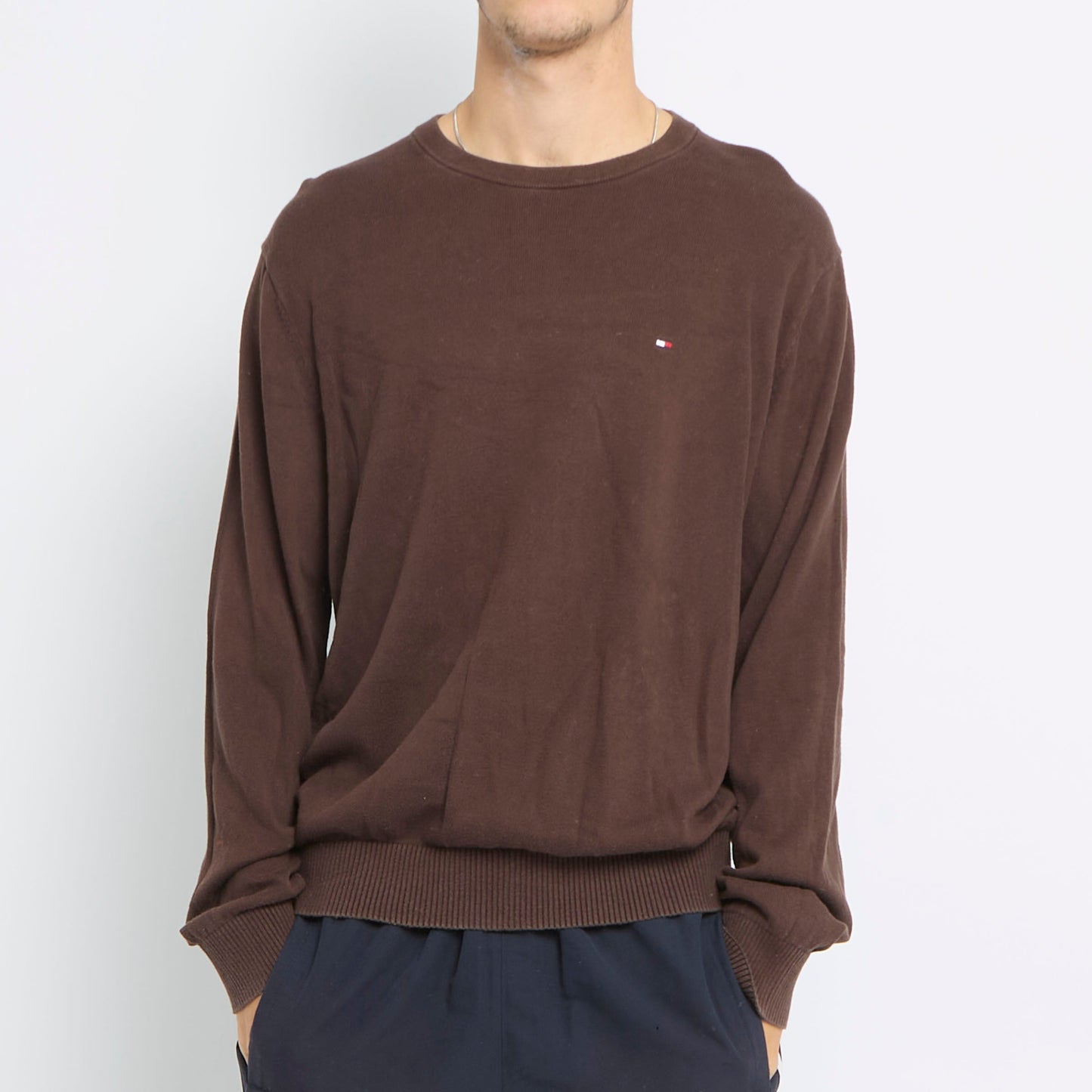 Tommy Hilfiger Logo Crewneck Sweater - L