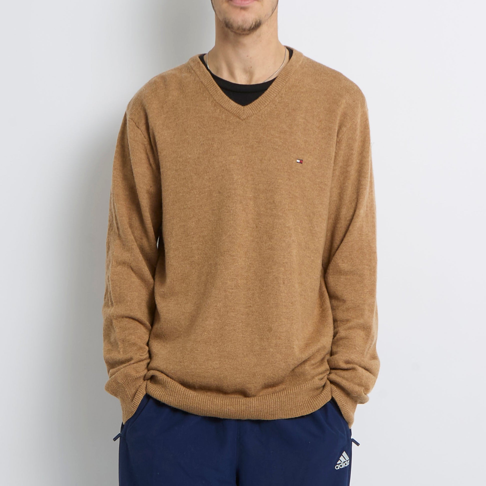 Tommy Hilfiger V-Neck Knitted Sweater - L