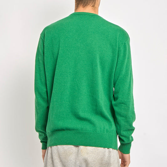 Kappa V-Neck Knitted Jumper - L