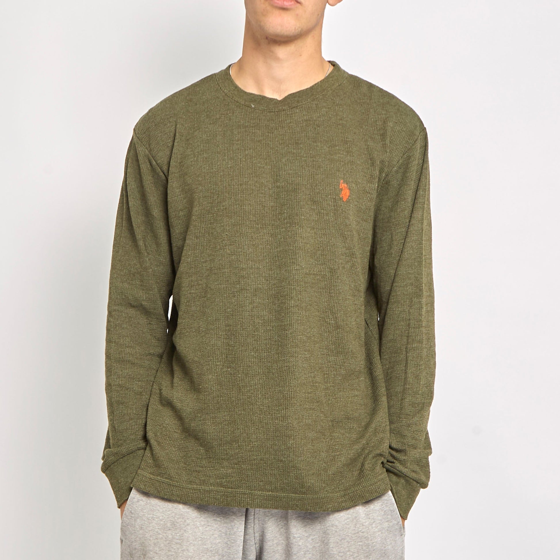 U.S POLO ASSN. Ribbed Knit Sweater- L