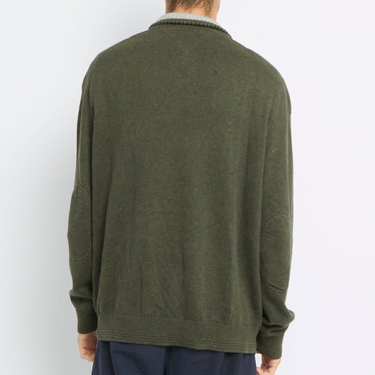 Tommy Hilfiger Turtleneck Button Detail Sweater - L