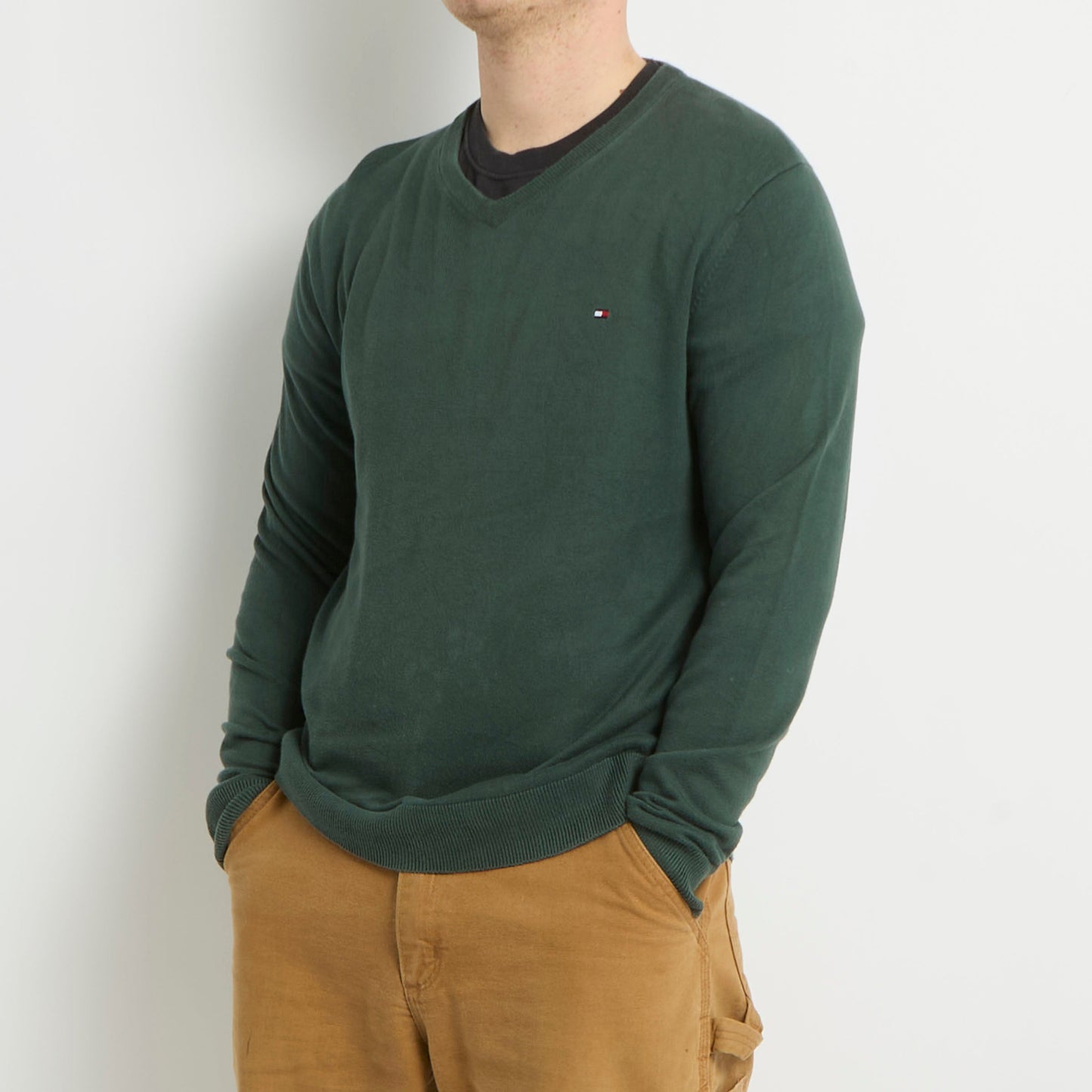 Tommy Hilfiger V-Neck Knitted Sweater - L