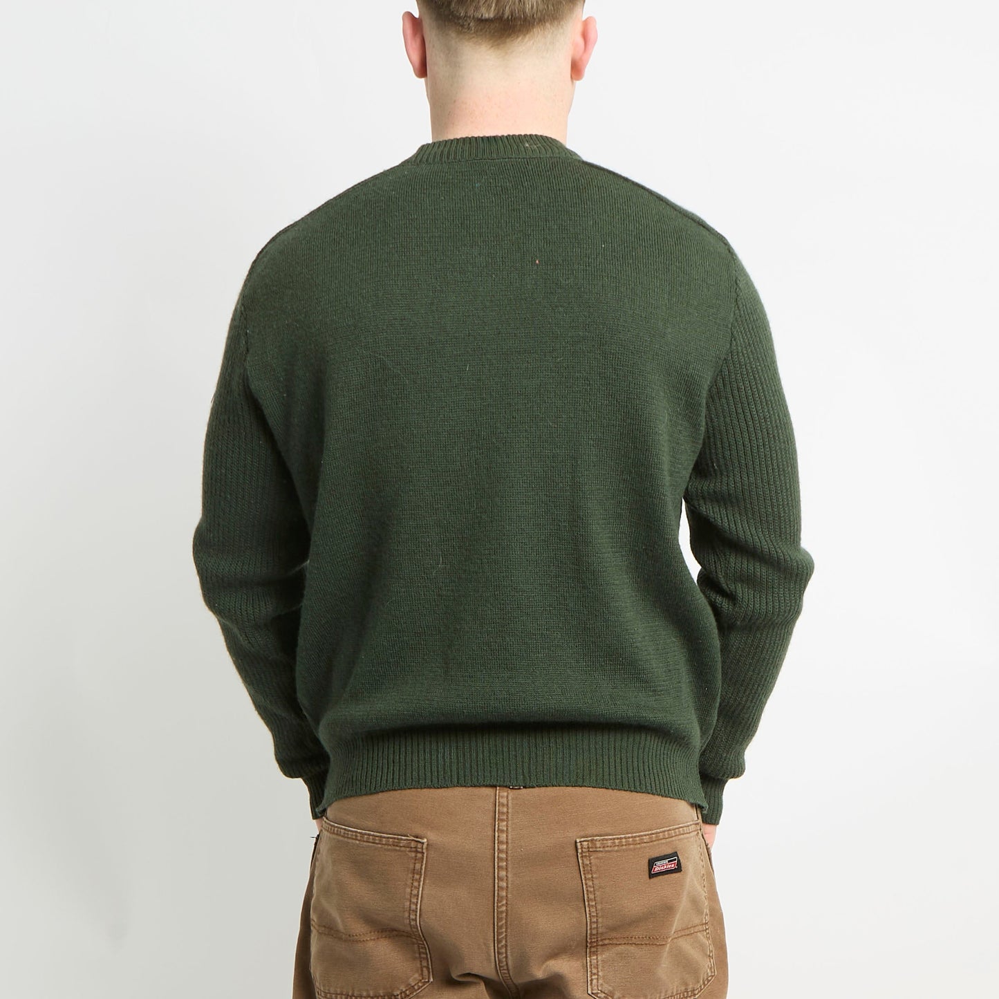 Barbour Wool Jumper With Ribbed Arms - L