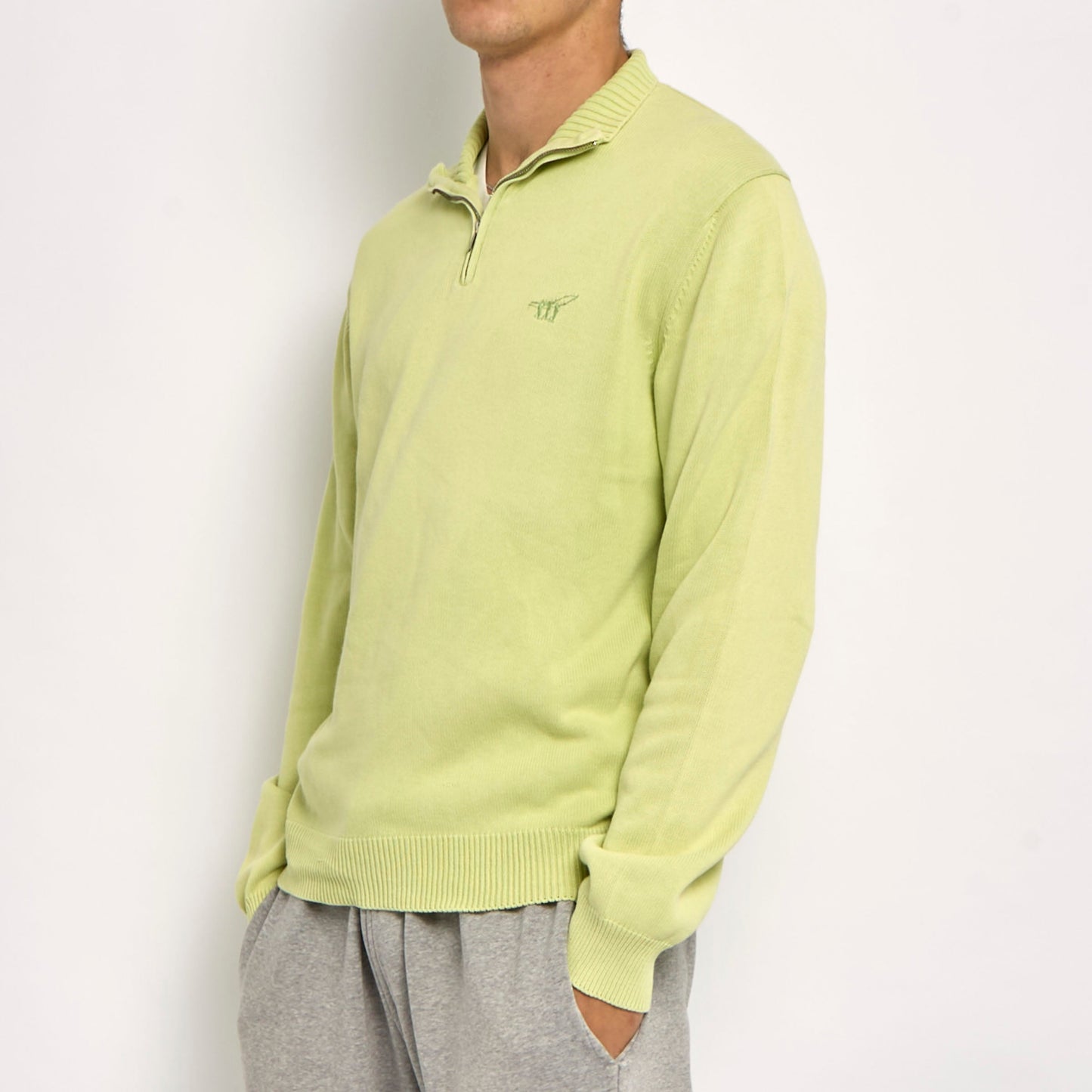 Henrys 1/4 Zip Knitted Sweater - L