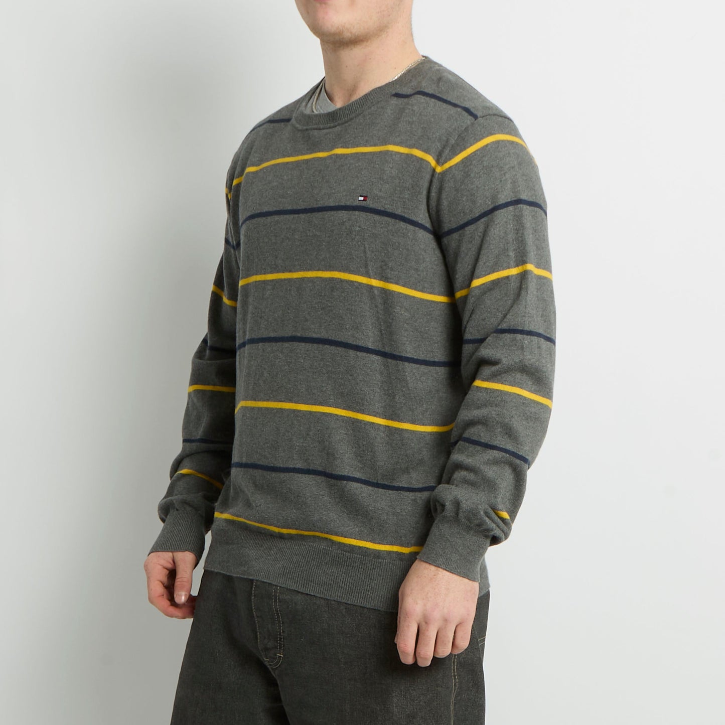 Tommy Hilfiger Striped  Crewneck Sweater - L