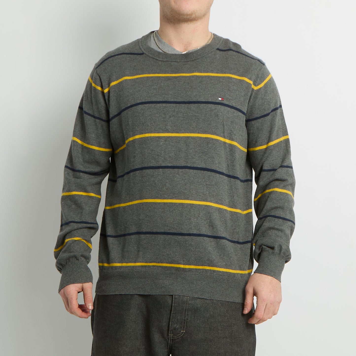 Tommy Hilfiger Striped  Crewneck Sweater - L