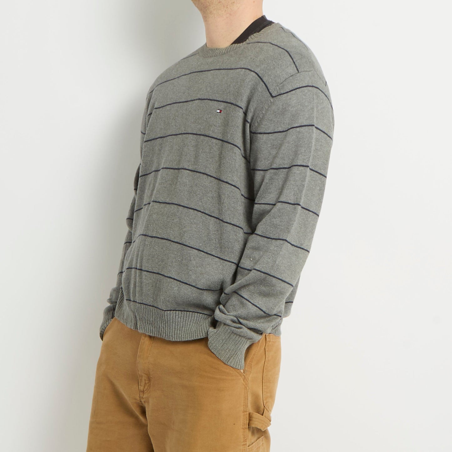 Tommy Hilfiger Crewneck Striped Knitted Sweater - L