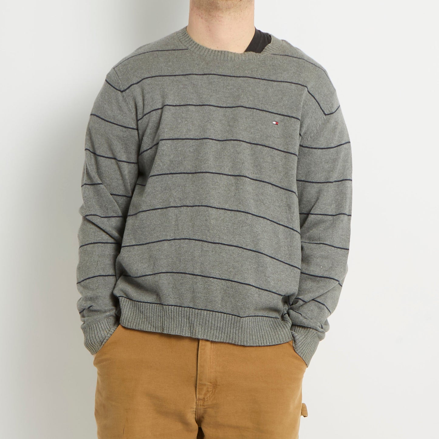 Tommy Hilfiger Crewneck Striped Knitted Sweater - L