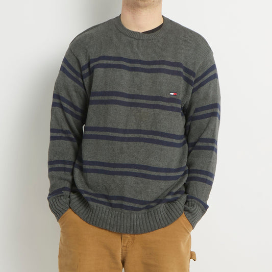 Tommy Hilfiger Crewneck Striped Knitted Sweater - L