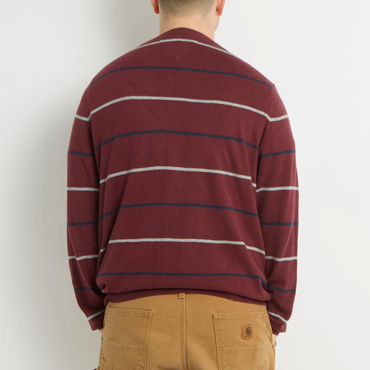 Tommy Hilfiger Striped Crewneck Knitted Sweater - L