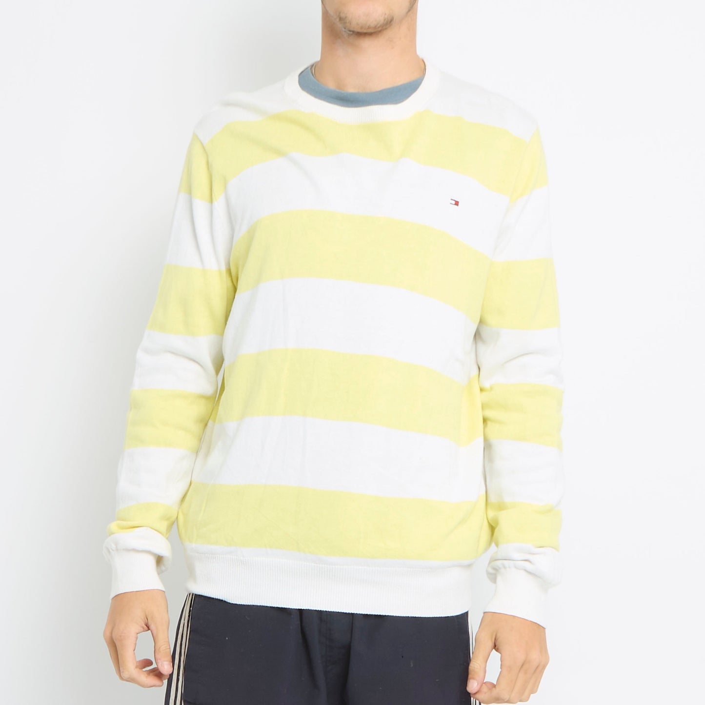 Tommy Hilfiger Striped Crewneck Sweater - L