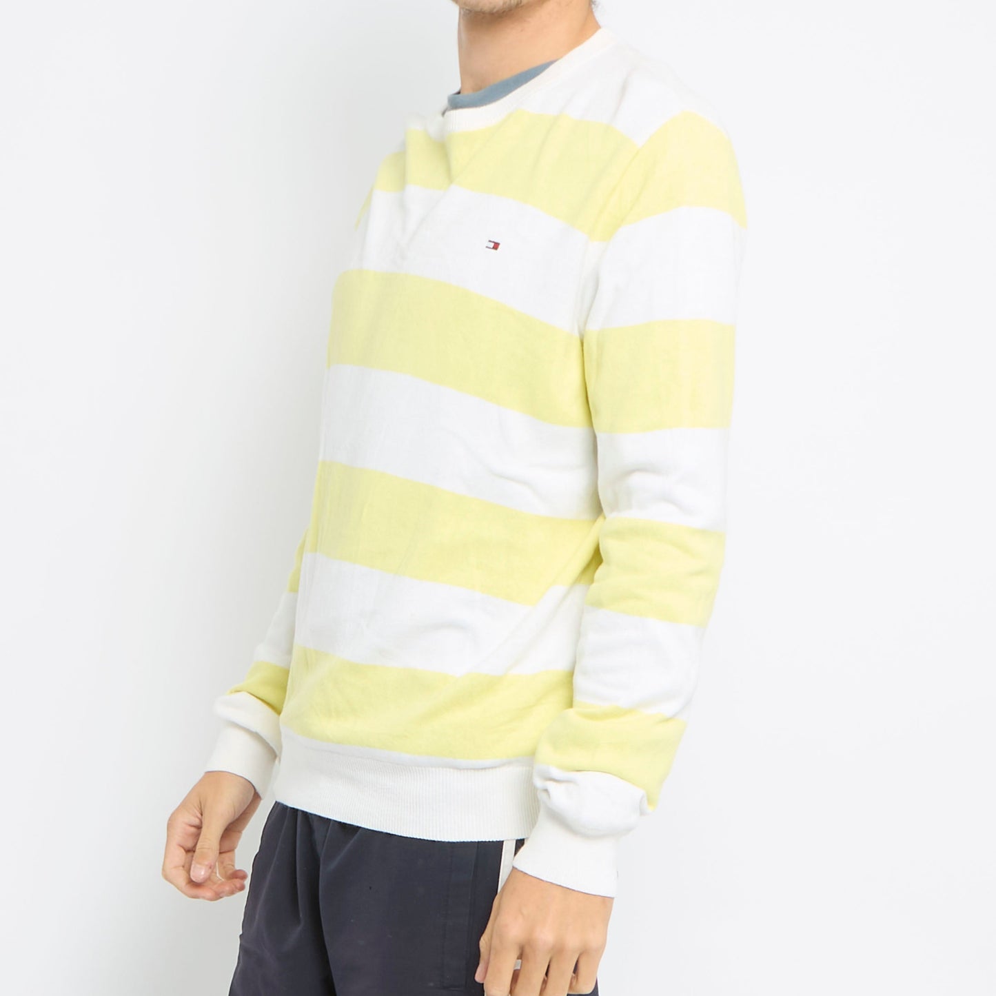 Tommy Hilfiger Striped Crewneck Sweater - L