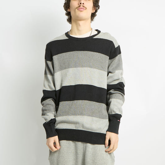 Tommy Hilfiger Striped Crewneck Sweater - L