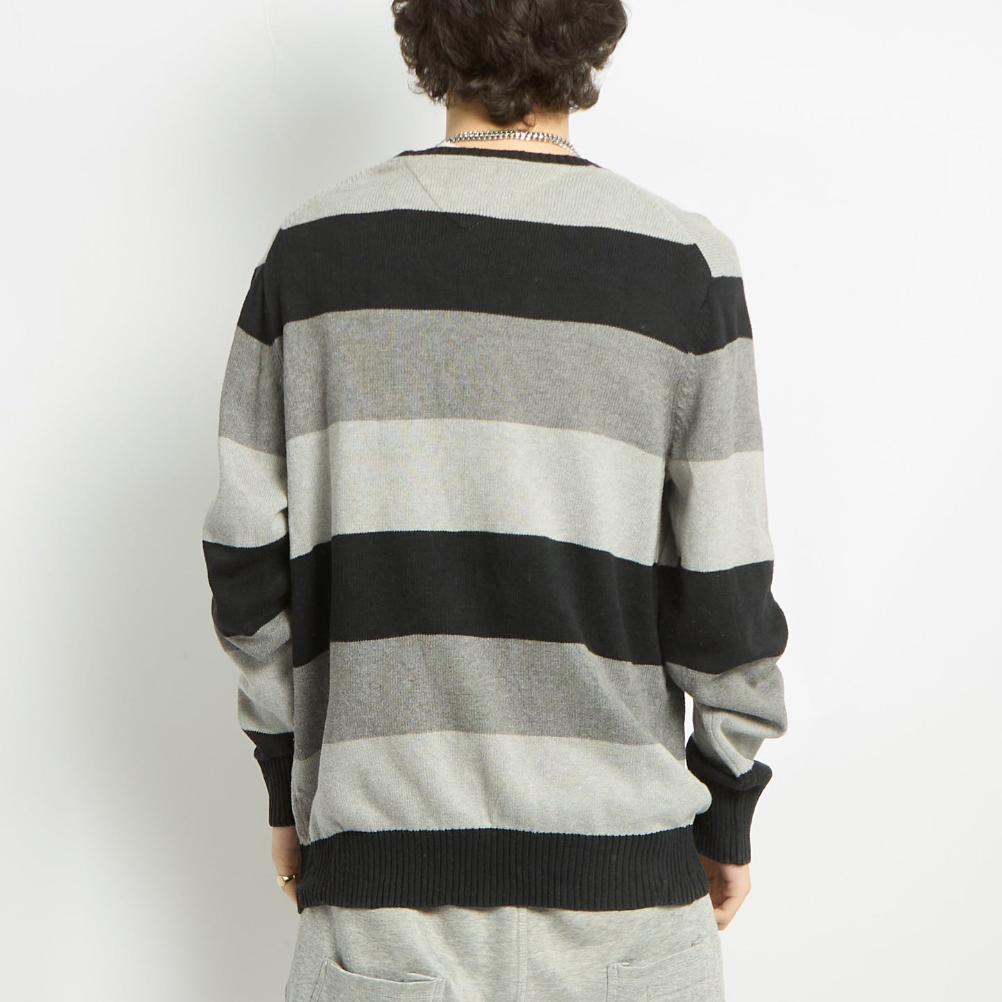 Tommy Hilfiger Striped Crewneck Sweater - L