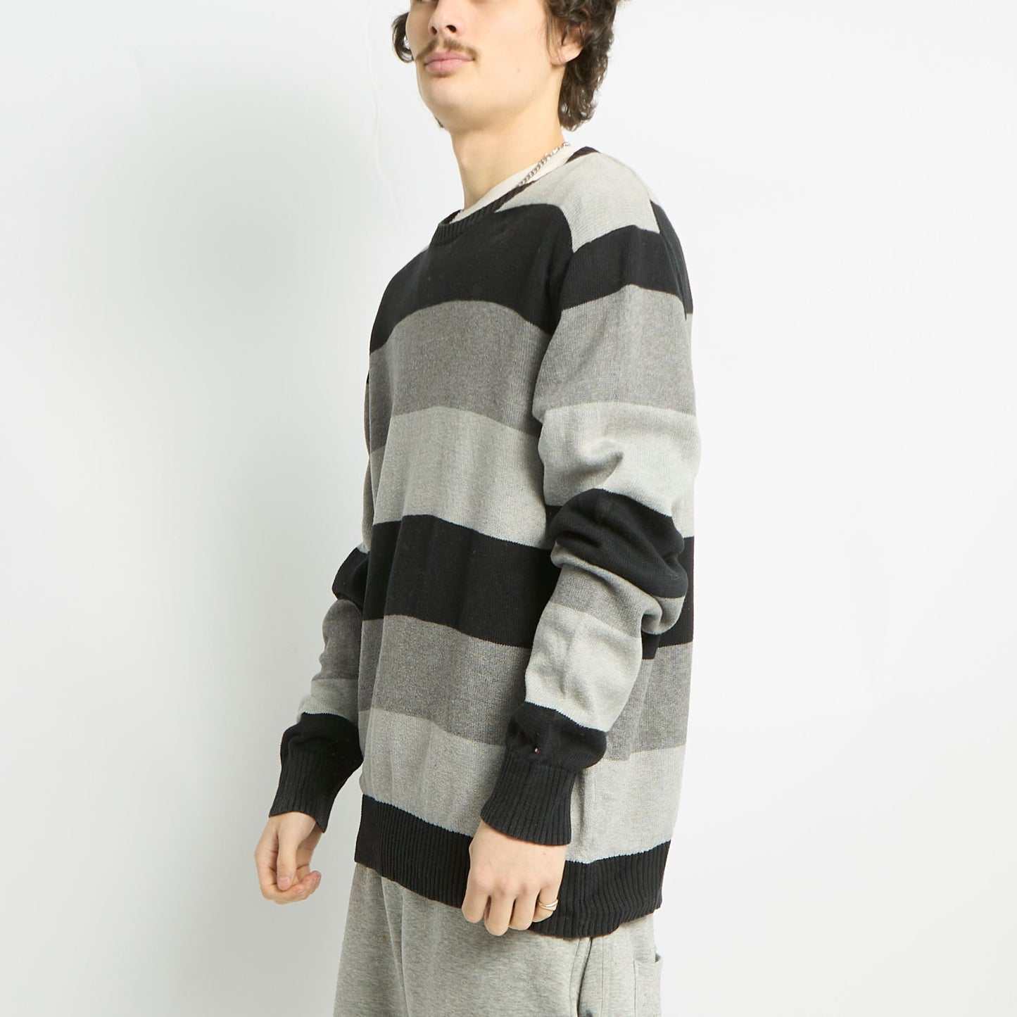 Tommy Hilfiger Striped Crewneck Sweater - L